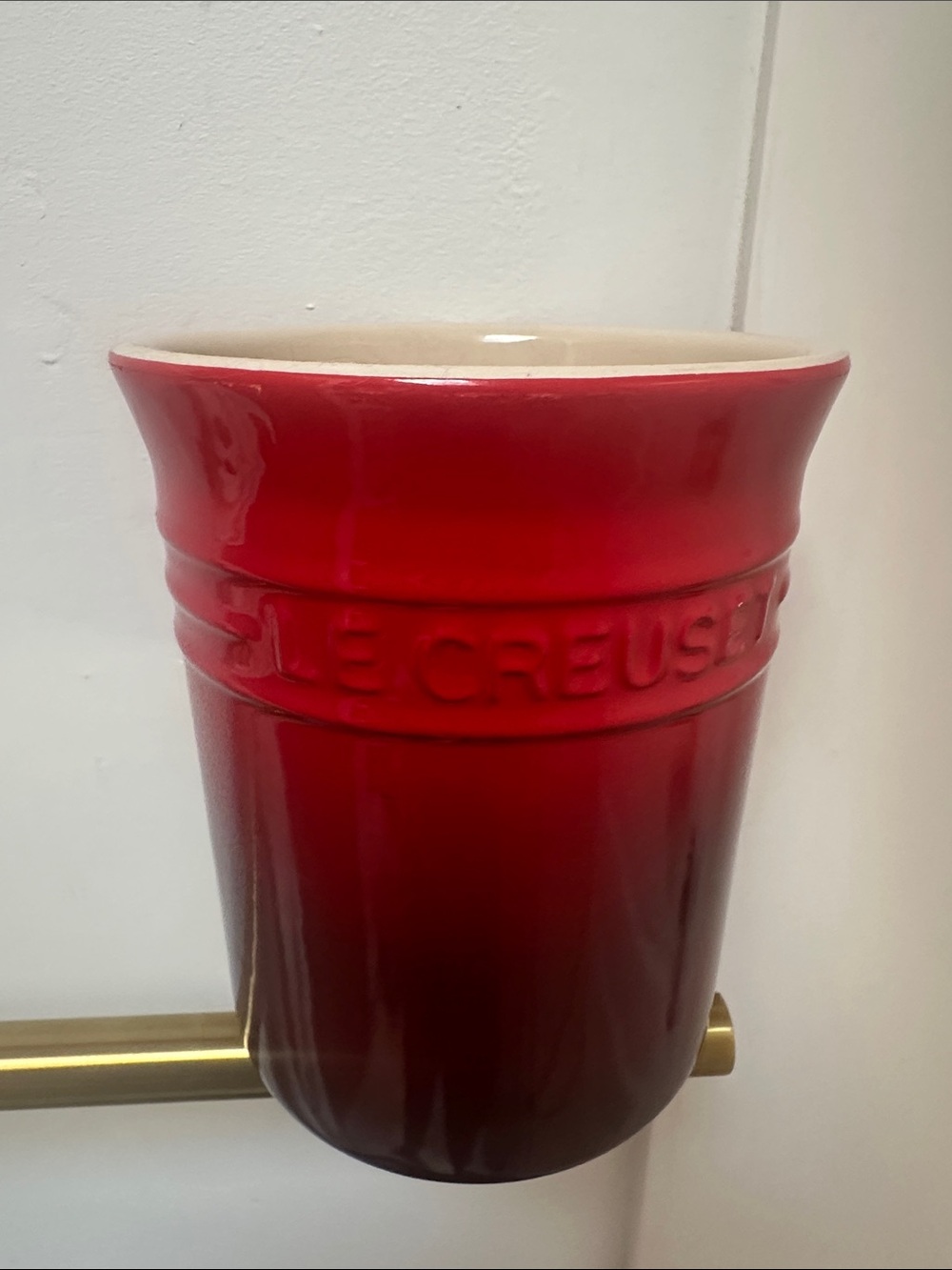 Le Creuset Red Glazed Stoneware 6 in Crock